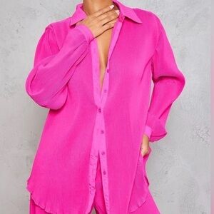 Vibrant Pink Women's Two Piece Set